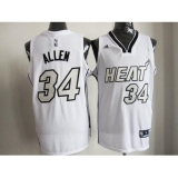 Heat #34 Ray Allen White on White Stitched NBA Jersey