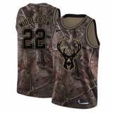 Women's Nike Milwaukee Bucks #22 Khris Middleton Swingman Camo Realtree Collection NBA Jersey