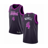 Men's Minnesota Timberwolves #4 Jaylen Nowell Authentic Purple Basketball Jersey - City Edition