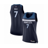 Women's Minnesota Timberwolves #7 Jordan Bell Swingman Navy Blue Basketball Jersey - Icon Edition