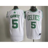 Celtics #5 Kevin Garnett Stitched White NBA Jersey