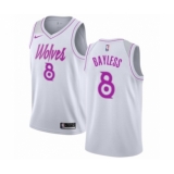 Men's Nike Minnesota Timberwolves #8 Jerryd Bayless White Swingman Jersey - Earned Edition