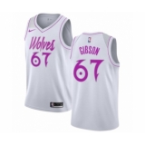 Youth Nike Minnesota Timberwolves #67 Taj Gibson White Swingman Jersey - Earned Edition
