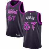 Men's Nike Minnesota Timberwolves #67 Taj Gibson Swingman Purple NBA Jersey - City Edition