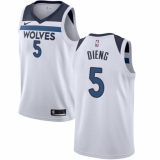 Youth Nike Minnesota Timberwolves #5 Gorgui Dieng Authentic White NBA Jersey - Association Edition