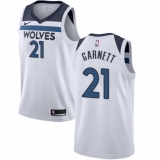 Youth Nike Minnesota Timberwolves #21 Kevin Garnett Authentic White NBA Jersey - Association Edition