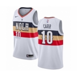 Women's Nike New Orleans Pelicans #10 Tony Carr White Swingman Jersey - Earned Edition