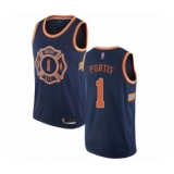 Youth New York Knicks #1 Bobby Portis Swingman Navy Blue Basketball Jersey - City Edition