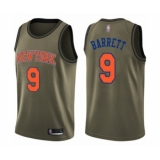 Men's New York Knicks #9 RJ Barrett Swingman Green Salute to Service Basketball Jersey