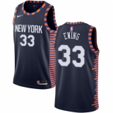 Youth Nike New York Knicks #33 Patrick Ewing Swingman Navy Blue NBA Jersey - 2018  19 City Edition