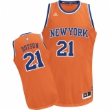 Youth Adidas New York Knicks #21 Damyean Dotson Swingman Orange Alternate NBA Jersey