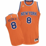 Men's Adidas New York Knicks #8 Mario Hezonja Swingman Orange Alternate NBA Jersey