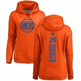 NBA Women's Nike New York Knicks #26 Mitchell Robinson Orange One Color Backer Pullover Hoodie