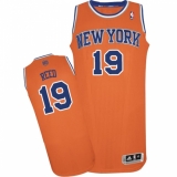 Men's Adidas New York Knicks #19 Willis Reed Authentic Orange Alternate NBA Jersey