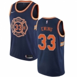 Youth Nike New York Knicks #33 Patrick Ewing Swingman Navy Blue NBA Jersey - City Edition
