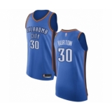 Men's Oklahoma City Thunder #30 Deonte Burton Authentic Royal Blue Basketball Jersey - Icon Edition