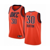 Women's Oklahoma City Thunder #30 Deonte Burton Orange Swingman Jersey - Earned Edition