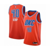 Youth Oklahoma City Thunder #40 Shawn Kemp Swingman Orange Finished Basketball Jersey - Statement Edition