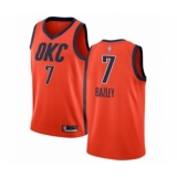 Youth Oklahoma City Thunder #7 Darius Bazley Orange Swingman Jersey - Earned Edition