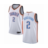 Men's Oklahoma City Thunder #2 Shai Gilgeous-Alexander Swingman White Basketball Jersey - Association Edition