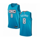 Men's Oklahoma City Thunder #8 Danilo Gallinari Authentic Turquoise Basketball Jersey - City Edition
