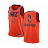 Men's Oklahoma City Thunder #2 Shai Gilgeous-Alexander Orange Swingman Jersey - Earned Edition
