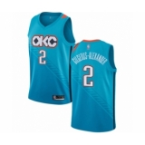 Women's Oklahoma City Thunder #2 Shai Gilgeous-Alexander Swingman Turquoise Basketball Jersey - City Edition