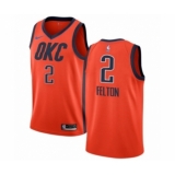 Women's Nike Oklahoma City Thunder #2 Raymond Felton Orange Swingman Jersey - Earned Edition