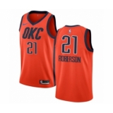 Men's Nike Oklahoma City Thunder #21 Andre Roberson Orange Swingman Jersey - Earned Edition