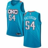 Men's Nike Oklahoma City Thunder #54 Patrick Patterson Swingman Turquoise NBA Jersey - City Edition
