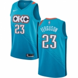 Men's Nike Oklahoma City Thunder #23 Terrance Ferguson Swingman Turquoise NBA Jersey - City Edition