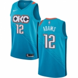 Women's Nike Oklahoma City Thunder #12 Steven Adams Swingman Turquoise NBA Jersey - City Edition