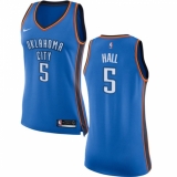 Women's Nike Oklahoma City Thunder #5 Devon Hall Swingman Royal Blue NBA Jersey - Icon Edition