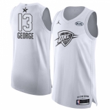 Men's Nike Jordan Oklahoma City Thunder #13 Paul George Authentic White 2018 All-Star Game NBA Jersey