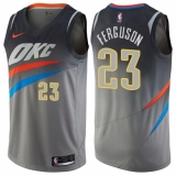 Men's Nike Oklahoma City Thunder #23 Terrance Ferguson Swingman Gray NBA Jersey - City Edition
