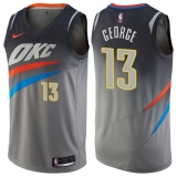 Youth Nike Oklahoma City Thunder #13 Paul George Swingman Gray NBA Jersey - City Edition