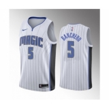 Men's Orlando Magic #5 Paolo Banchero White 2022 Draft Basketball Stitched Jersey
