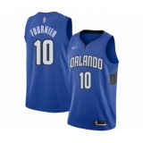 Men's Orlando Magic #10 Evan Fournier Authentic Blue Finished Basketball Jersey - Statement Edition