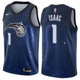 Men's Nike Orlando Magic #1 Jonathan Isaac Authentic Blue NBA Jersey - City Edition
