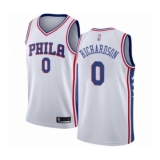 Men's Philadelphia 76ers #0 Josh Richardson Authentic White Basketball Jersey - Association Edition