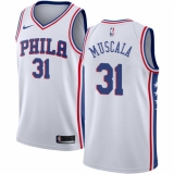 Youth Nike Philadelphia 76ers #31 Mike Muscala Swingman White NBA Jersey - Association Edition