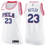 Women's Nike Philadelphia 76ers #23 Jimmy Butler Swingman WhitePink Fashion NBA Jersey