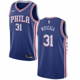 Men's Nike Philadelphia 76ers #31 Mike Muscala Swingman Blue NBA Jersey - Icon Edition