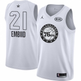 Youth Nike Jordan Philadelphia 76ers #21 Joel Embiid Swingman White 2018 All-Star Game NBA Jersey