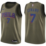 Youth Nike Philadelphia 76ers #7 Timothe Luwawu Swingman Green Salute to Service NBA Jersey