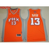 Youth Phoenix Suns #13 Steve Nash Orange Stitched NBA Adidas Revolution 30 Swingman Jersey