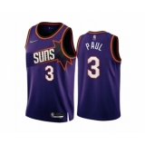 Men's Phoenix Suns #3 Chris Paul 2022-23 Purple 75th Anniversary Icon Edition Stitched Jersey