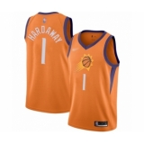 Men's Phoenix Suns #1 Penny Hardaway Authentic Orange Finished Basketball Jersey - Statement Edition