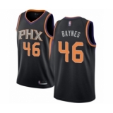 Men's Phoenix Suns #46 Aron Baynes Authentic Black Basketball Jersey Statement Edition