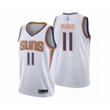 Men's Phoenix Suns #11 Ricky Rubio Authentic White Basketball Jersey - Association Edition